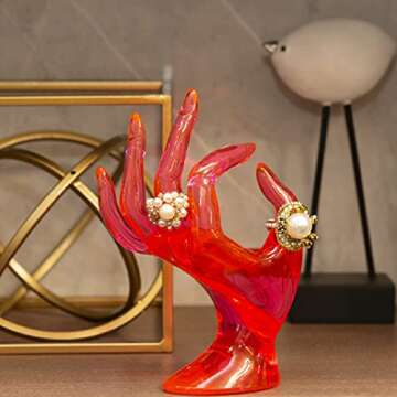 HOMEGOAL Hand Jewelry Holder Display for Rings and Bracelets