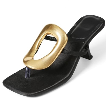 Elegant Black Heeled Sandals for Women - Comfortable Summer Beach Shoes