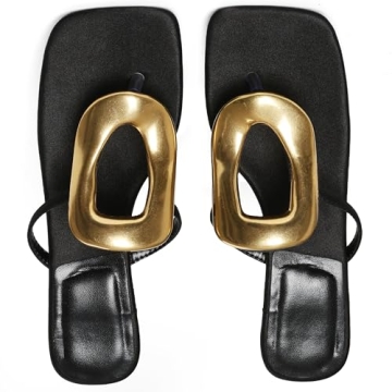 AMINUGAL Black Heeled Sandals Women Comfortable Summer Shoes