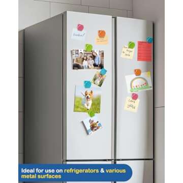 VICNOVA Magnetic Clips, 24 Pieces Magnetic Metal Chip Clips Fridge Magnets Refrigerator Whiteboard Locker Magnets Heavy Duty Clip Classroom Organization Teacher Must Haves School Supplies Accessories