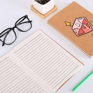 zmybcpack 12 Pack Journal Notebook Kraft Brown Cover Lined Notebooks for Travelers, Students, Office - Memo Diary Subject Notebooks Planner - A5 Size, 8.26”x5.5”, 60 Lined Pages/30 Sheets