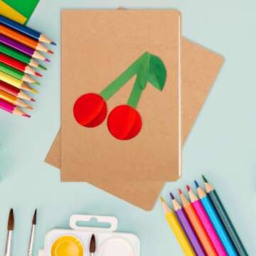 zmybcpack 12 Pack Journal Notebook Kraft Brown Cover Lined Notebooks for Travelers, Students, Office - Memo Diary Subject Notebooks Planner - A5 Size, 8.26”x5.5”, 60 Lined Pages/30 Sheets