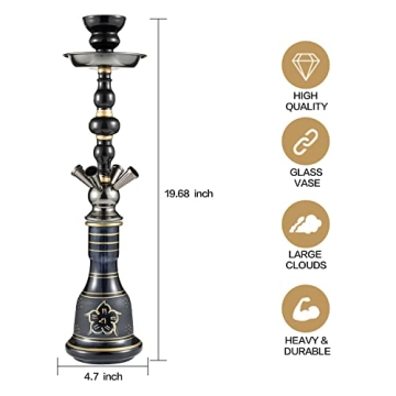 Hookah Set 4 Hose Shisha with Complete Accessories
