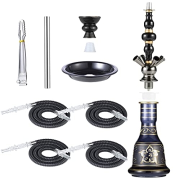 Hookah Set 4 Hose Shisha with Complete Accessories