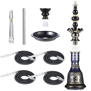 Hookah Set 4 Hose Shisha with Complete Accessories