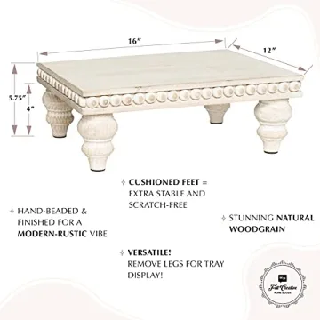 Decorative Wood Risers for Farmhouse Kitchen Decor