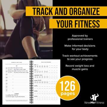 Workout Log Book & Fitness Journal - 25-Week Designed by Experts, w/ Illustrations : Track Gym, Body...