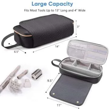 ELCUPA Hair Tools Travel Bag with Heat Mat for Styling Tools