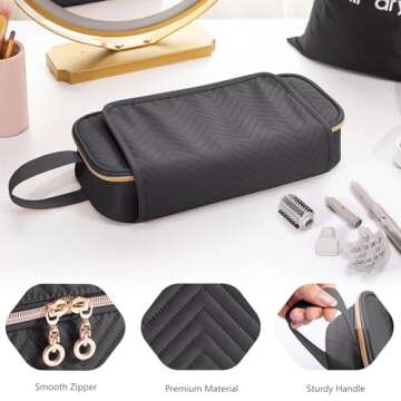 ELCUPA Hair Tools Travel Bag with Heat Mat for Styling Tools