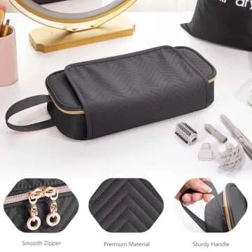 ELCUPA Hair Tools Travel Bag with Heat Mat for Styling Tools