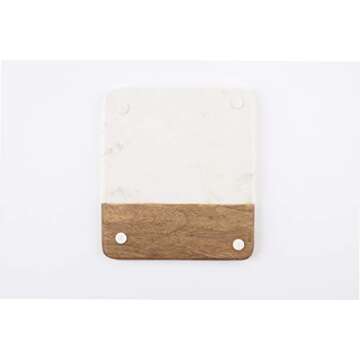 Mud Pie Marble and Wood Serving Board for Elegant Dining