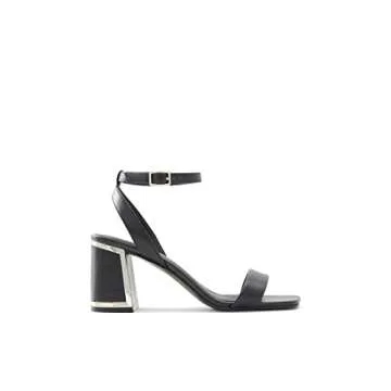ALDO Women's LOTHERRAM Heeled Sandal, Black, 8