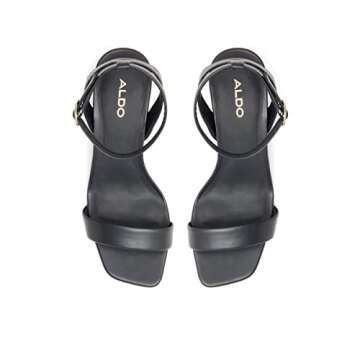 ALDO Women's LOTHERRAM Heeled Sandal, Black, 8