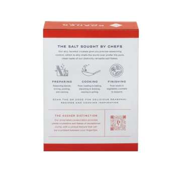 Diamond Crystal Kosher Salt Flakes - Full Flavor, No Additives and Less Sodium - Staple for Professi...