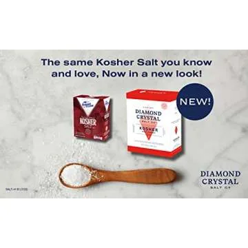 Diamond Crystal Kosher Salt Flakes - Full Flavor, No Additives and Less Sodium - Staple for Professional Chefs and Home Cooks 26 Ounce (New Packaging)