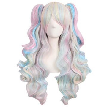 Transformative MapofBeauty Multi-color Lolita Long Curly Clip-on Ponytails Cosplay Wig