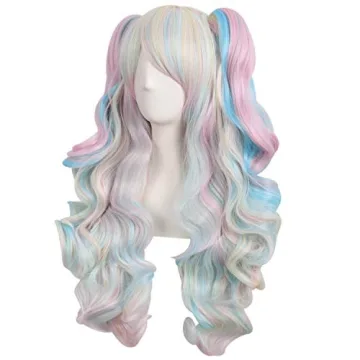 MapofBeauty Multi-color Lolita Long Curly Cosplay Wig
