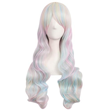 MapofBeauty Multi-color Lolita Long Curly Cosplay Wig