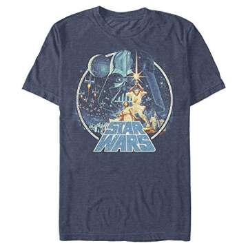 STAR WARS Men's A New Hope Classic Scene Circle T-Shirt Design