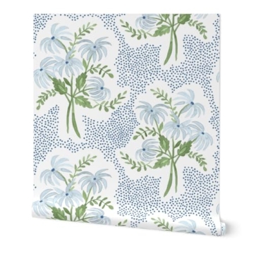 Custom Removable Floral Wallpaper Swatch by Spoonflower