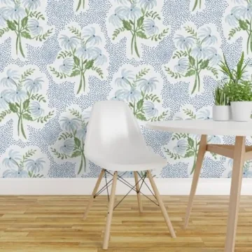 Custom Removable Floral Wallpaper Swatch by Spoonflower