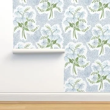 Custom Removable Floral Wallpaper Swatch by Spoonflower
