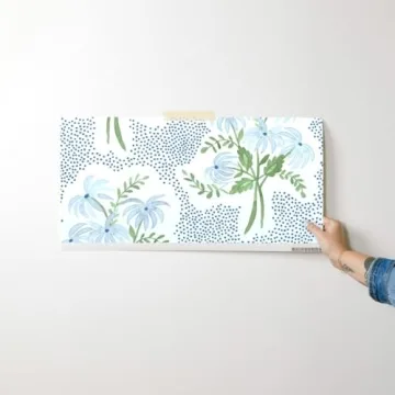 Custom Removable Floral Wallpaper Swatch by Spoonflower