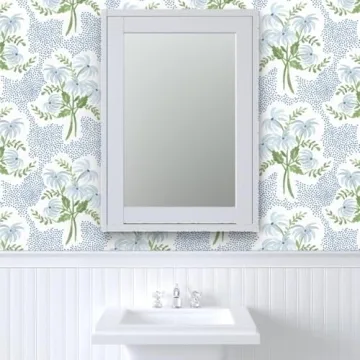 Custom Removable Floral Wallpaper Swatch by Spoonflower