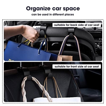 HOUSE DAY Car Headrest Hooks for Purses and Bags