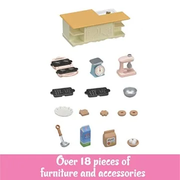 Calico Critters Kitchen Island Dollhouse Set Realistic Playset