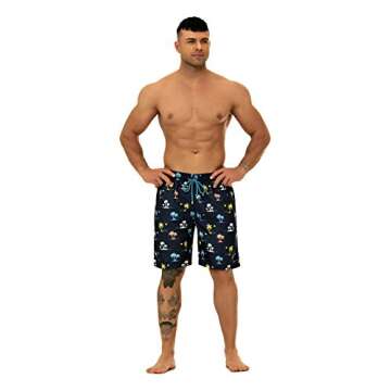 KAILUA SURF Big and Tall Mens Swim Trunks, 9" Mens Designer Bathing Suit Boardshorts