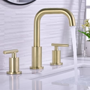 Elegant TRUSTMI Brushed Gold Bathroom Faucet for Your Home