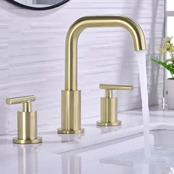 Elegant TRUSTMI Brushed Gold Bathroom Faucet for Your Home