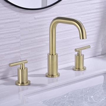 Elegant TRUSTMI Brushed Gold Bathroom Faucet for Your Home