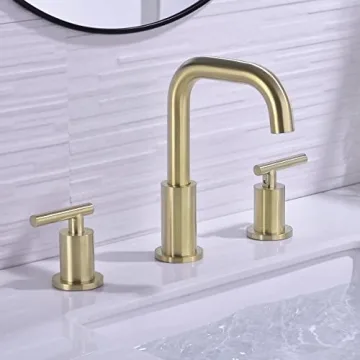 Elegant TRUSTMI Brushed Gold Bathroom Faucet for Your Home