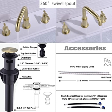 Elegant TRUSTMI Brushed Gold Bathroom Faucet for Your Home