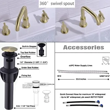 Elegant TRUSTMI Brushed Gold Bathroom Faucet for Your Home