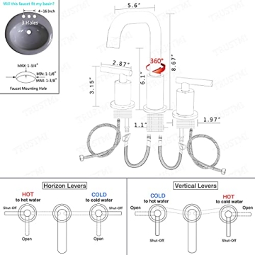 Elegant TRUSTMI Brushed Gold Bathroom Faucet for Your Home