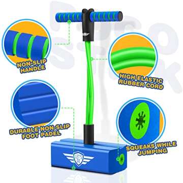 Toys for 3-12 Year Old Boys Girls, Foam Pogo Jumper for Kids Outdoor Toys Gifts for 3-12 Year Old Bo...