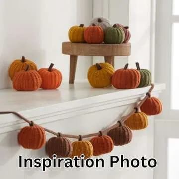 Mini knit pumpkins set of 5, hygge decor, cozy gifts for women, autumn bowl fillers fall farmhouse tiered tray decor, decorative pumpkins for fall (MIni Autumn Set)