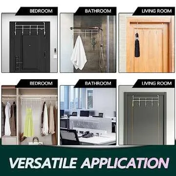 Sturdy Space Saver Over The Door Hook Hanger Rack