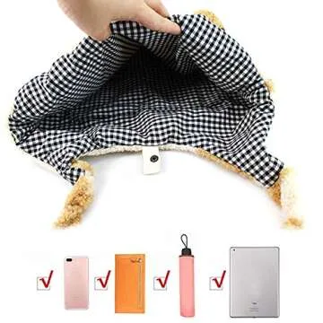 Women Ladies Cute Bear Plush Shoulder Bag Large Tote Handbag Purse Faux Fur Shopping Dating Bag