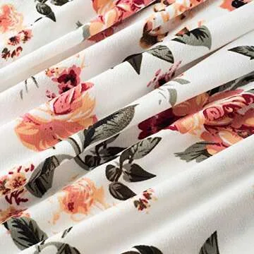 HOMEYEE Women's Sleeveless Cocktail A-Line Embroidery Casual Party Summer Wedding Guest Dress A079(6,Off-White+Floral)