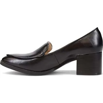 LifeStride Womens Devyn Block Heel Loafer, Black, 8 US