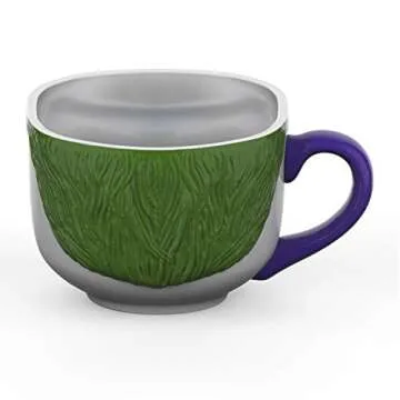 Zak Designs Batman Core Joker Half Face Sculpted Mug Unique 3D Character Sculpted Ceramic Coffee Mug, Collectible Keepsake and Wonderful Coffee Mug (17.5oz BPA-Free)