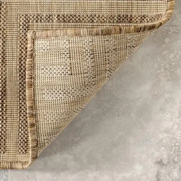 nuLOOM Durable 5' x 8' Outdoor Area Rug, Striped Border