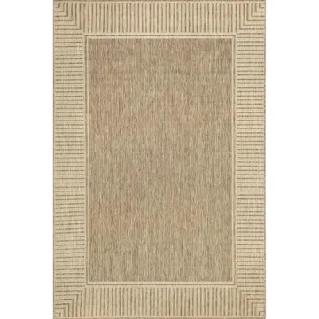 nuLOOM Durable 5' x 8' Outdoor Area Rug, Striped Border
