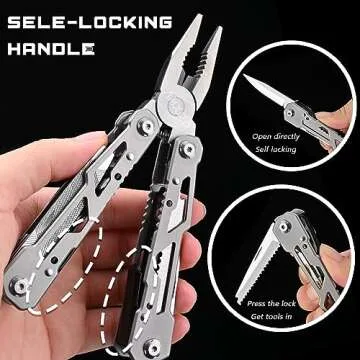 15-in-1 Stainless Steel Multitool for Outdoor and Repairs