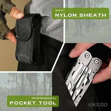 15-in-1 Stainless Steel Multitool for Outdoor and Repairs