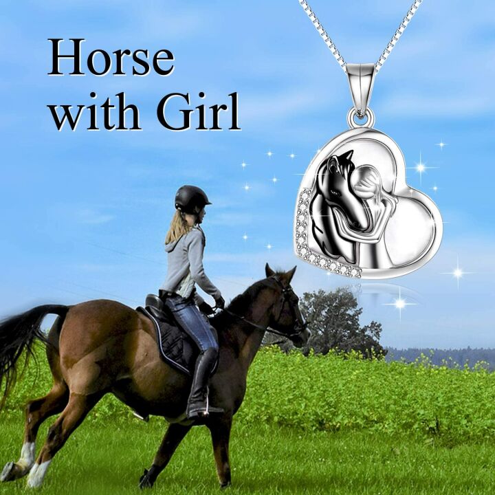 YFN 925 Sterling Silver Horse Pendant For Girls